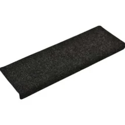 vidaXL - Tapijt Traptrede - Zwart - Polypropyleen - 15 stuks