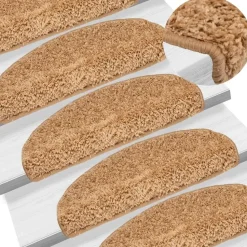 vidaXL - Tapijt Traptrede - Beige - Polypropyleen