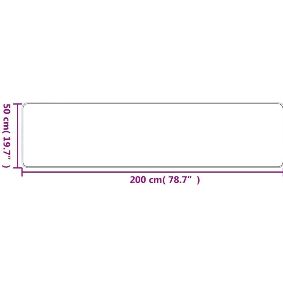 vidaXL - Tapijtloper - Bruin - Stof - 50 x 200 cm