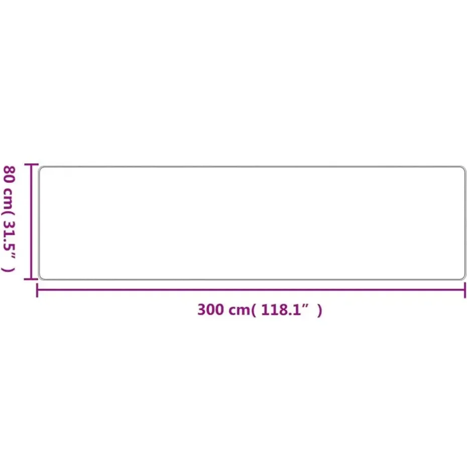 vidaXL - Tapijtloper - Zilver - Stof - 80 x 300 cm