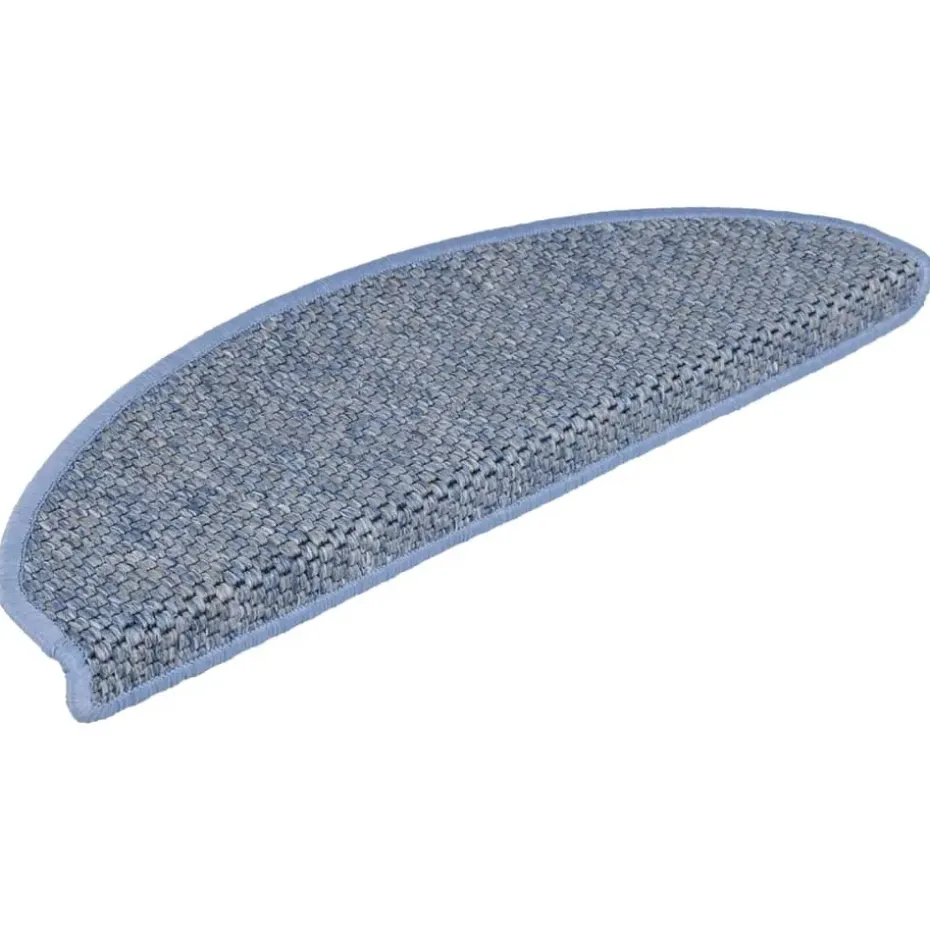 vidaXL - Trapmat - Blauw - Stof - 65 x 21 x 4 cm - 15 stuks