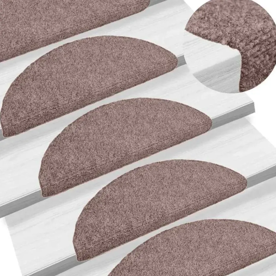 vidaXL - Trapmat - Bruin - Polypropyleen - 65 x 21 x 4 cm - 10 stuks