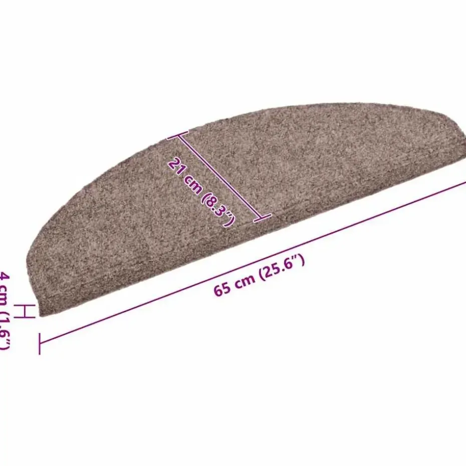 vidaXL - Trapmat - Bruin - Polypropyleen - 65 x 21 x 4 cm - 10 stuks
