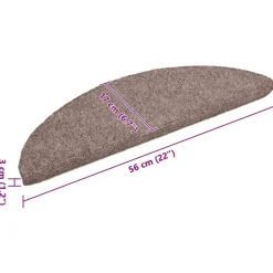 vidaXL - Trapmat - Bruin - Polypropyleen - 56 x 17 x 3 cm - 10 stuks