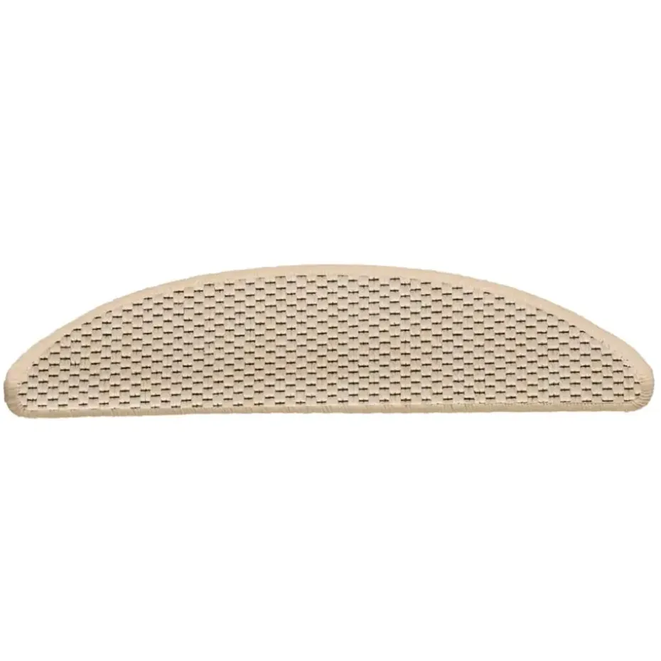 vidaXL - Trapmat - Crème - Stof - 56 x 17 x 3 cm - 15 stuks