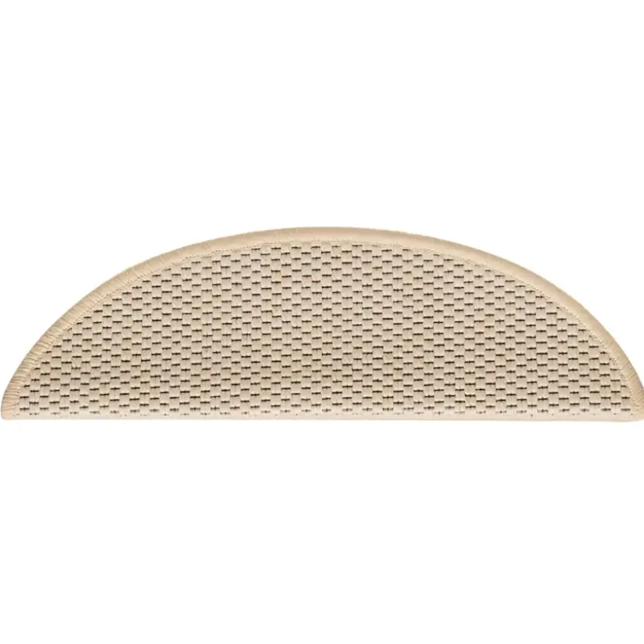 vidaXL - Trapmat - Crème - Stof - 56 x 17 x 3 cm - 15 stuks