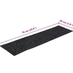 vidaXL - Trapmat - Grijs - Polypropyleen - 76 x 20 cm - 15 stuks