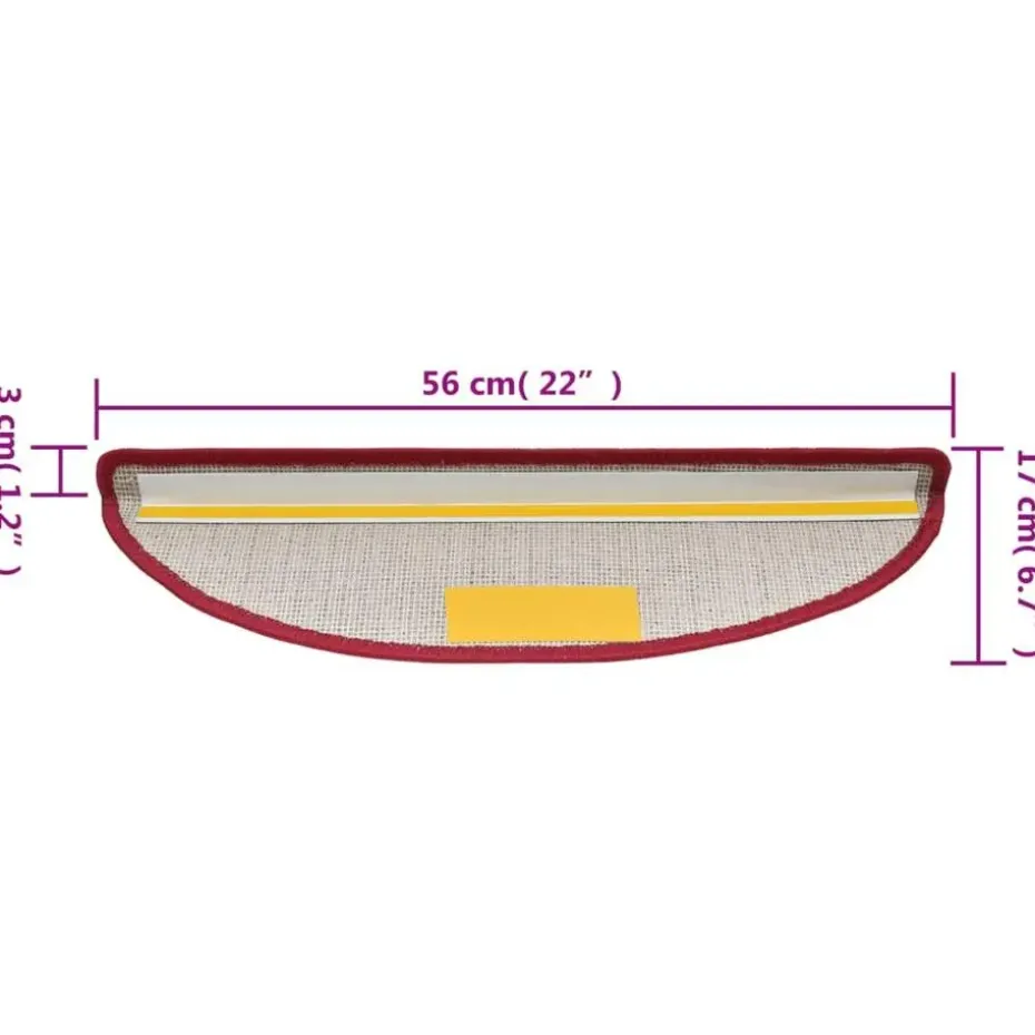 vidaXL - Trapmat - Rood - Polypropyleen