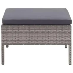 vidaXL - Tuin Loungeset - Grijs - Poly rattan
