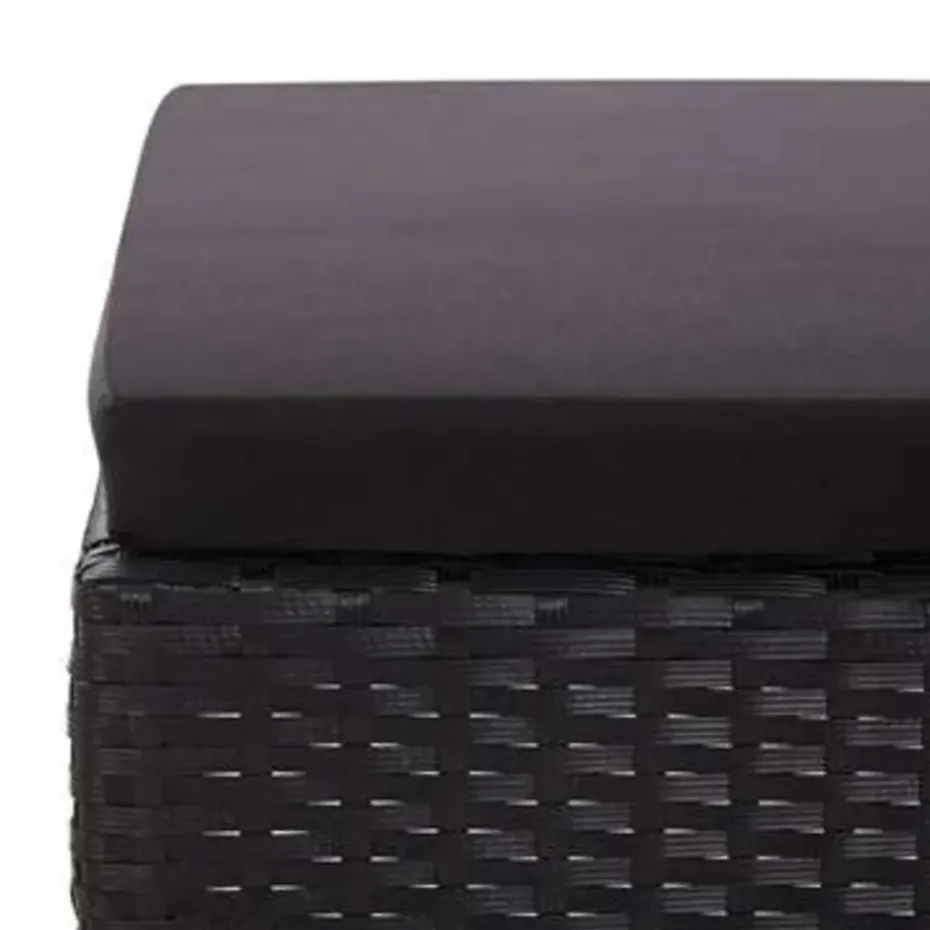 vidaXL - Tuin Loungeset - Zwart - Poly rattan