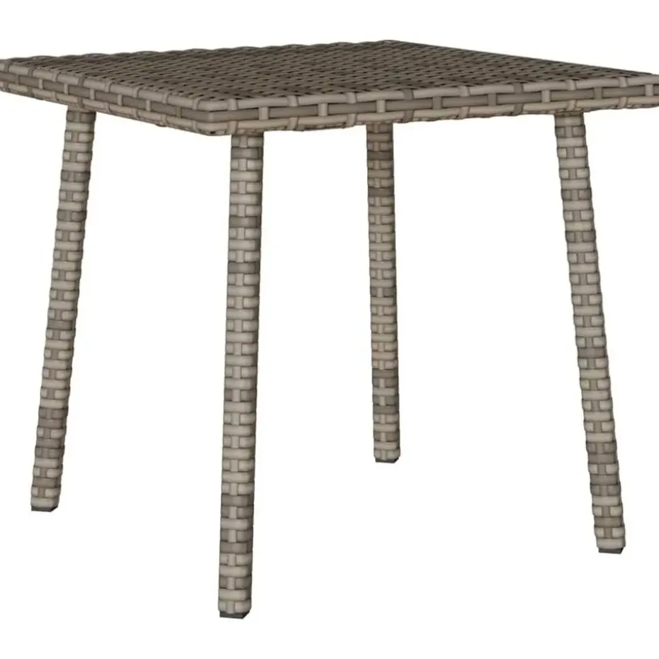 vidaXL - Tuin Salontafel - Grijs - Poly rattan - 40 x 40 x 37 cm