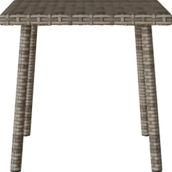 vidaXL - Tuin Salontafel - Grijs - Poly rattan - 40 x 40 x 37 cm