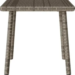 vidaXL - Tuin Salontafel - Grijs - Poly rattan - 40 x 40 x 37 cm