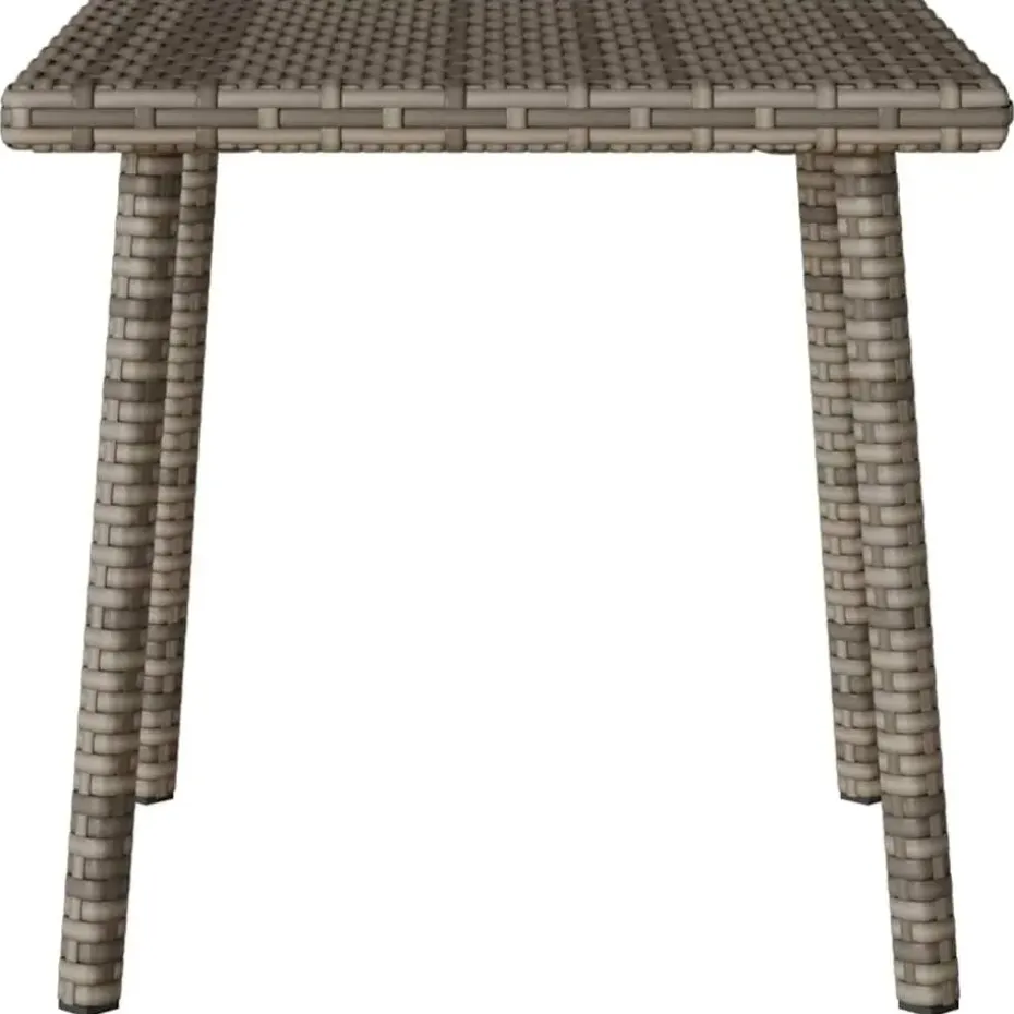 vidaXL - Tuin Salontafel - Grijs - Poly rattan - 40 x 40 x 37 cm