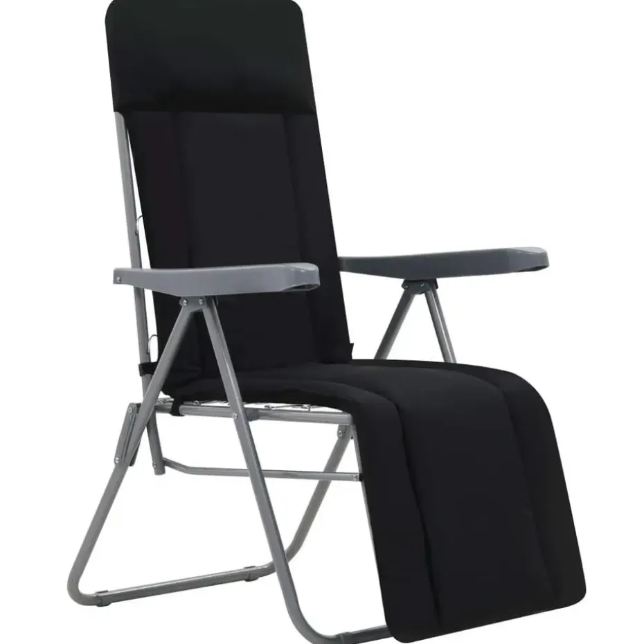 vidaXL - Tuin Stoel - Zwart - Stof - 2 stuks