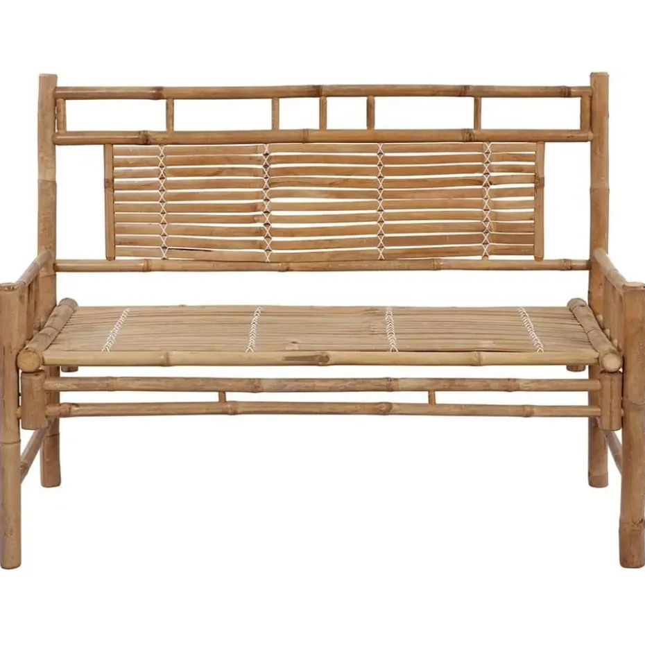 vidaXL - Tuinbank - Antraciet - Bamboe - 120 cm - Met kussen