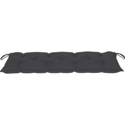 vidaXL - Tuinbank - Antraciet - Bamboe - 120 cm - Met kussen