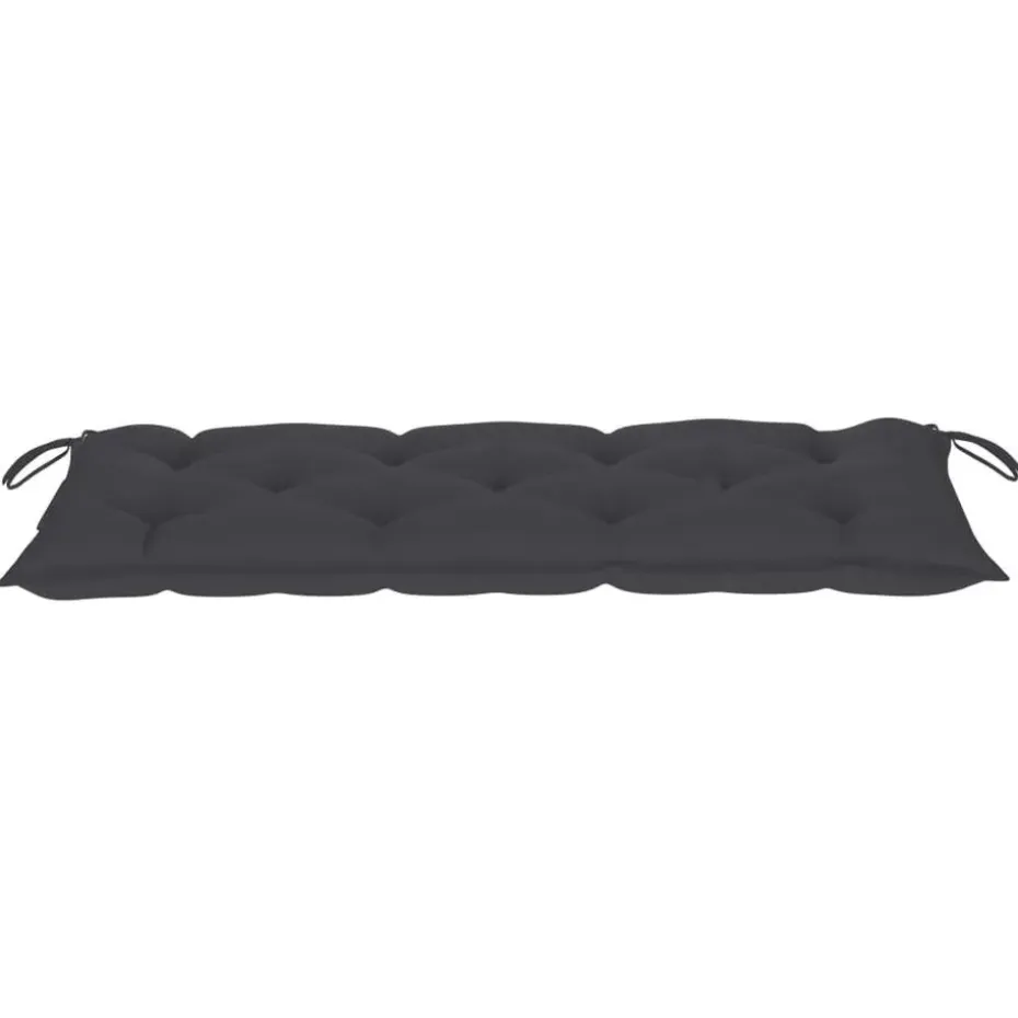 vidaXL - Tuinbank - Antraciet - Bamboe - 120 cm - Met kussen