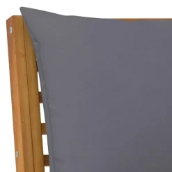 vidaXL - Tuinbank - Bruin - Stof - Met donkergrijs kussen - 114.5 cm
