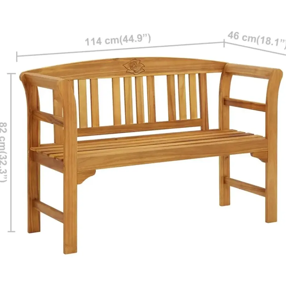 vidaXL - Tuinbank - Bruin - Acaciahout - 114 cm