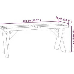 vidaXL - Tuinbank - Grenenhout grenenhout - 110 cm