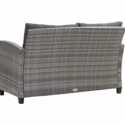 vidaXL - Tuinbank - Grijs - Poly rattan