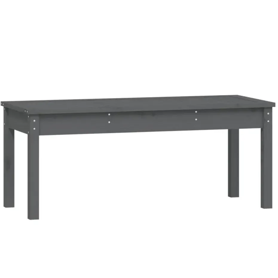 vidaXL - Tuinbank - Grijs - Massief grenenhout - 109x44x45 cm