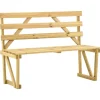 vidaXL - Tuinbank - Groen - Geïmpregneerd grenenhout - 120 cm