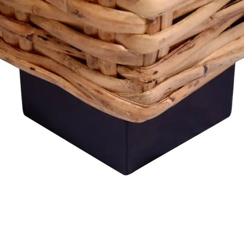 vidaXL - Tuinbank - Wit - Rattan