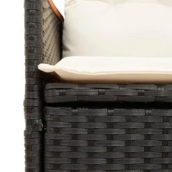 vidaXL - Tuinbank - Zwart - Poly rattan