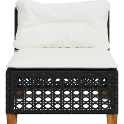vidaXL - Tuinbank - Zwart - Poly rattan