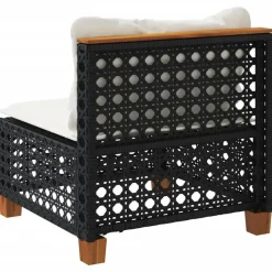 vidaXL - Tuinbank - Zwart - Poly rattan