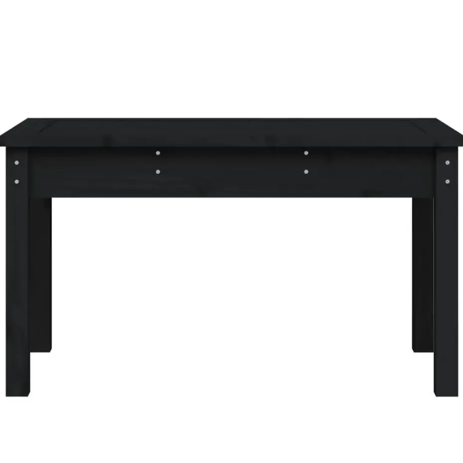 vidaXL - Tuinbank - Zwart - Massief grenenhout - 80x44x45 cm