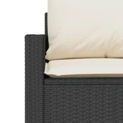 vidaXL - Tuinbank - Zwart - Poly rattan