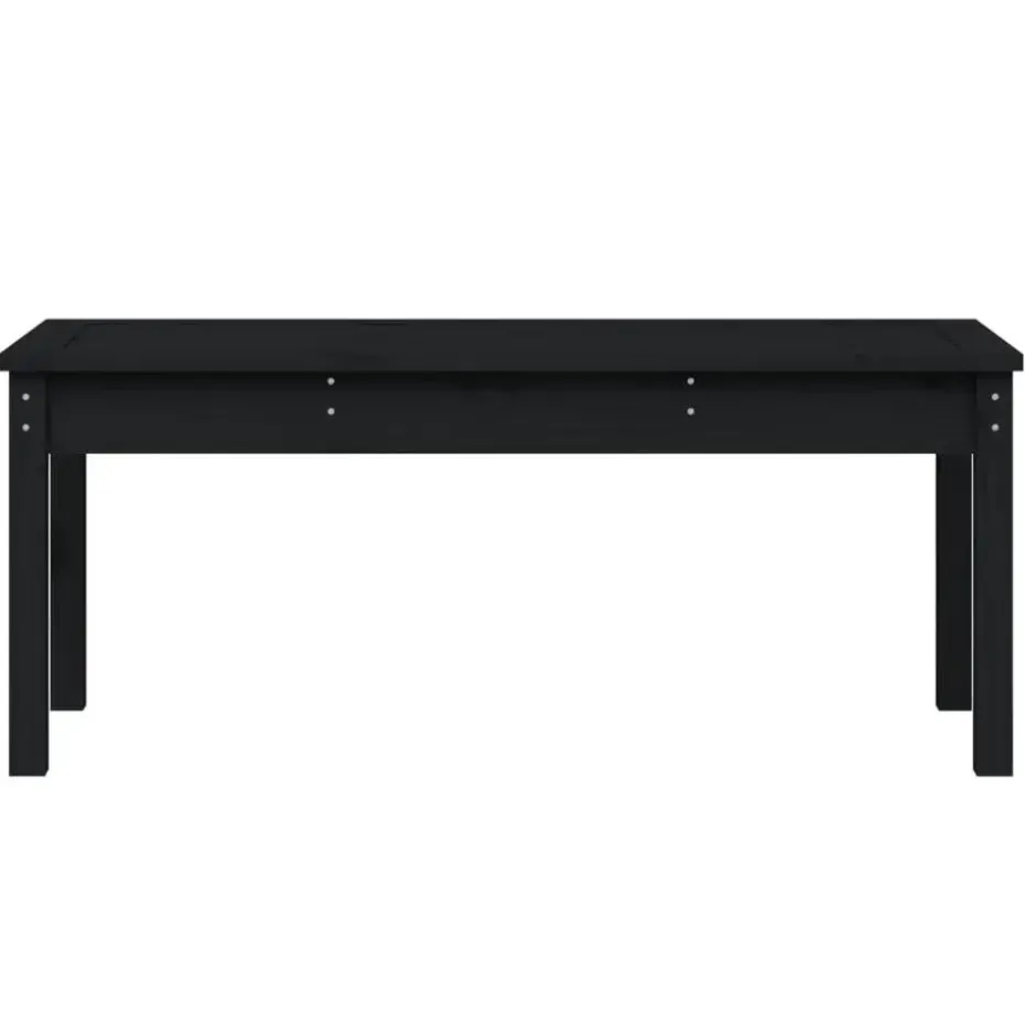 vidaXL - Tuinbank - Zwart - Grenenhout - 109 x 44 x 45 cm
