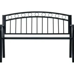 vidaXL - Tuinbank - Zwart - Metaal