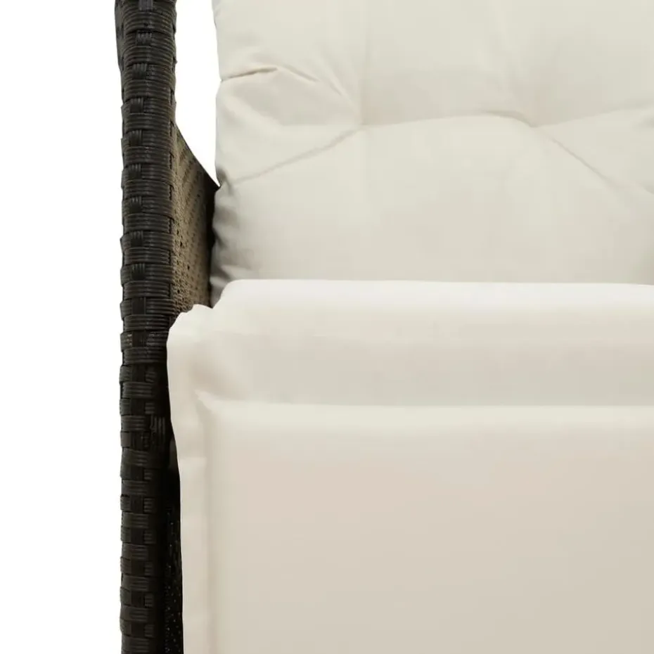 vidaXL - Tuinbank - Zwart - Poly rattan