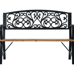 vidaXL - Tuinbank - Zwart - Hout