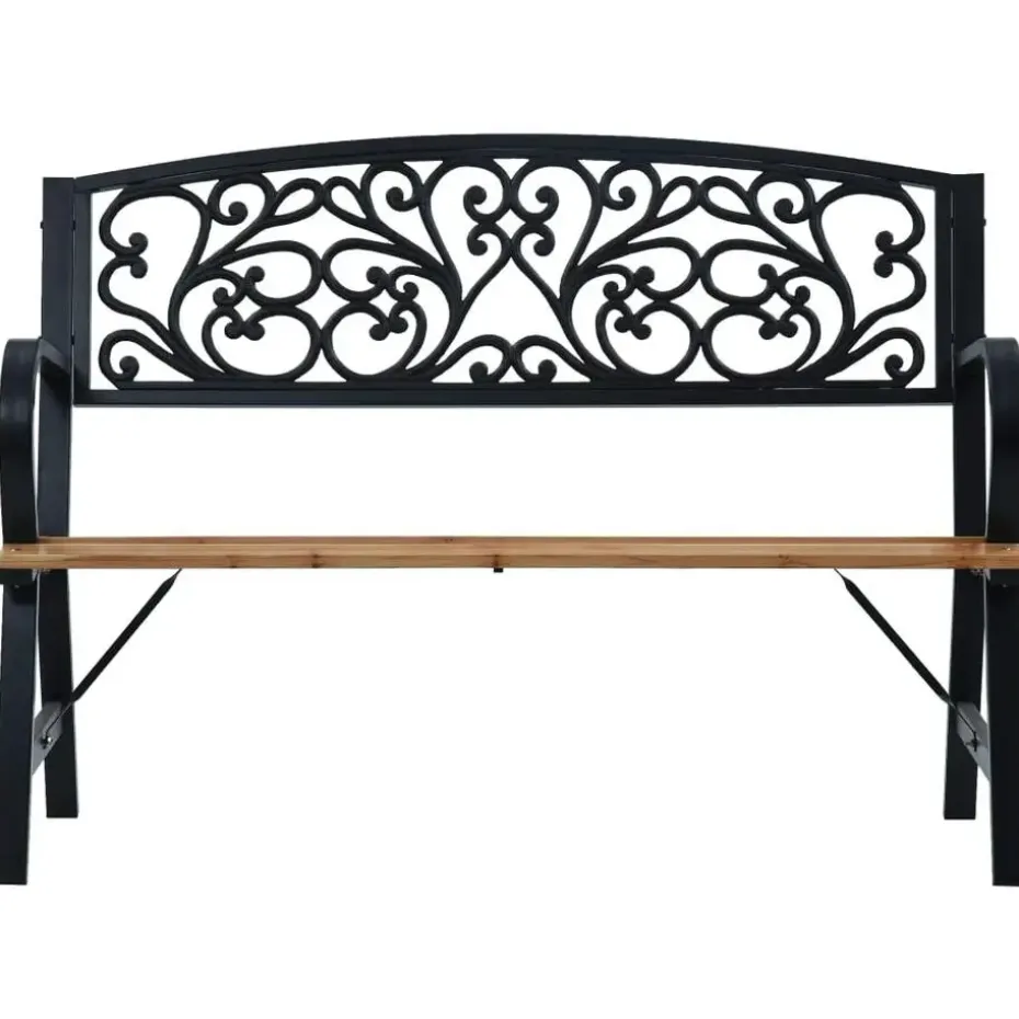 vidaXL - Tuinbank - Zwart - Hout