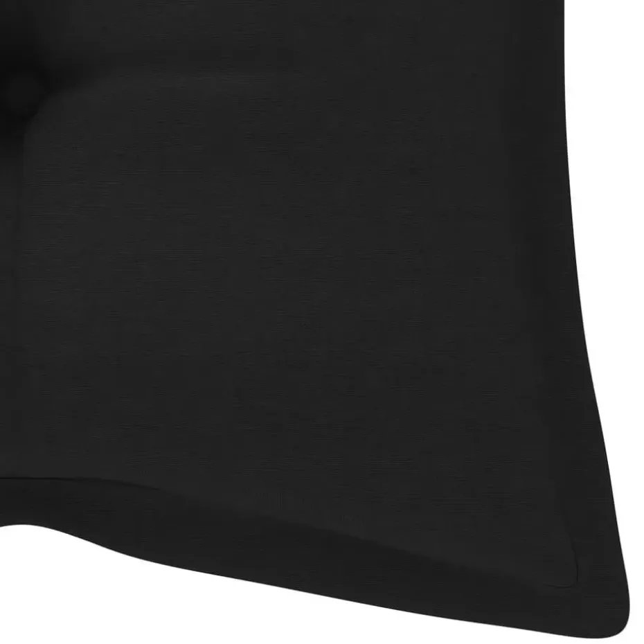vidaXL - Tuinbank - Zwart - Bamboe - 120 cm - Met kussen