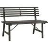 vidaXL - Tuinbank - Zwart - Staal - 110 cm