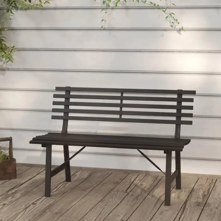 vidaXL - Tuinbank - Zwart - Staal - 110 cm