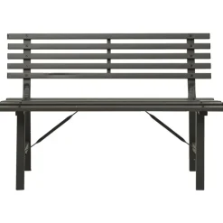 vidaXL - Tuinbank - Zwart - Staal - 110 cm