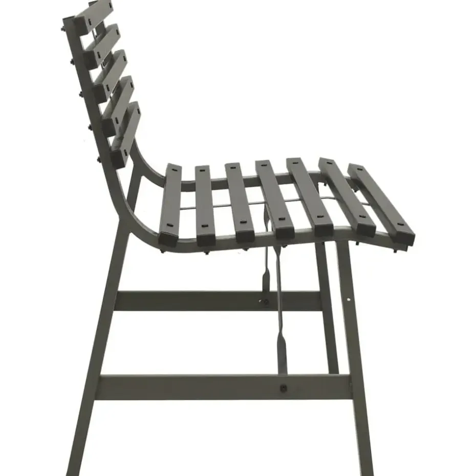 vidaXL - Tuinbank - Zwart - Staal - 110 cm