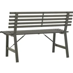 vidaXL - Tuinbank - Zwart - Staal - 110 cm