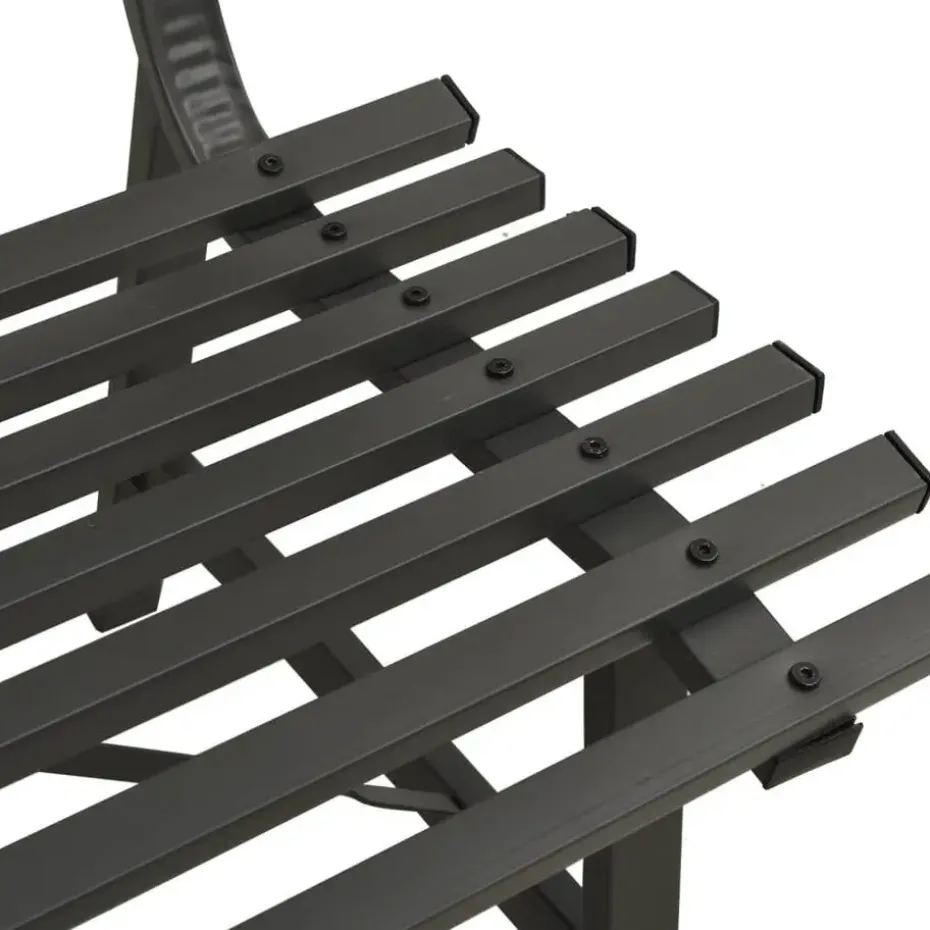 vidaXL - Tuinbank - Zwart - Staal - 110 cm
