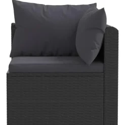 vidaXL - Tuinbank - Zwart - Poly rattan