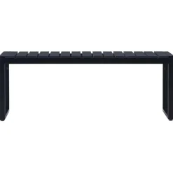 vidaXL - Tuinbank - Zwart - PS-plaat- 120.5 cm
