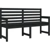vidaXL - Tuinbank - Zwart - Grenenhout - 159.5 x 48 x 91.5 cm