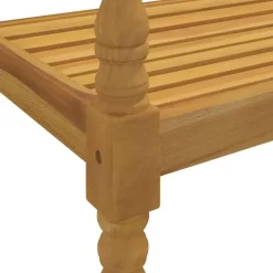 vidaXL - Tuinbank Batavia met antraciet kussen - Teakhout - 150x51.5x84 cm